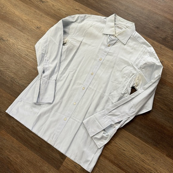 Charvet Place‎ Vendome Paris Button Up Shirt Sz 17x43 FAIR